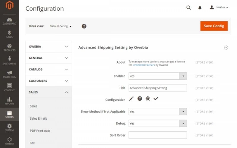 Owebia Advanced Shipping Extension