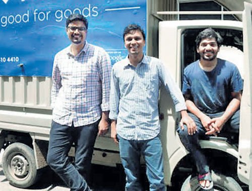 Pranav Goel, Uttam Digga, and Vikas Choudhary founders of Porter app