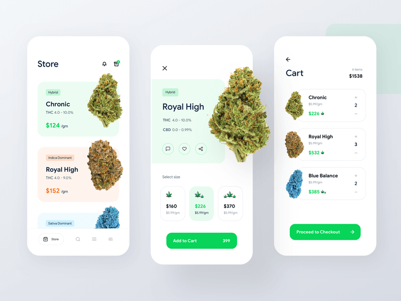 CBD cannabis delivery app