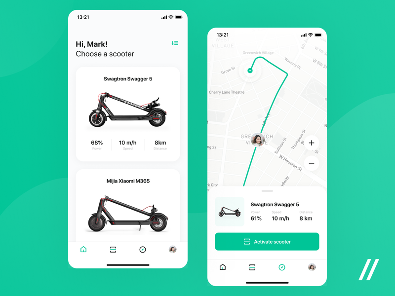 ekibe scooter sharing app