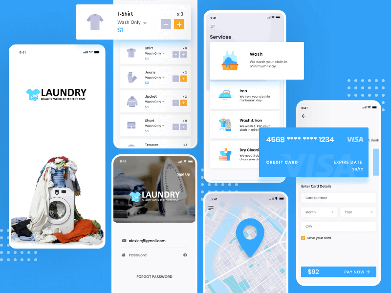 Laundry Mobile App Features